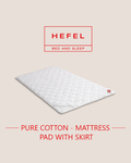 Pure Cotton - Mattress Pad with skirt