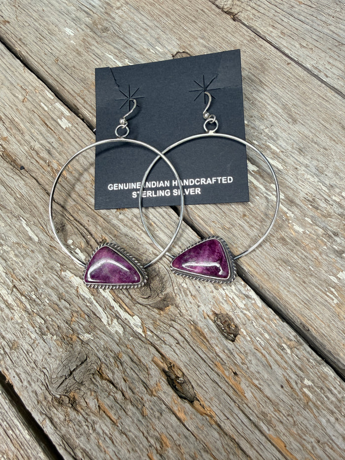 Purple Spiny Hoops by Elouise Kee