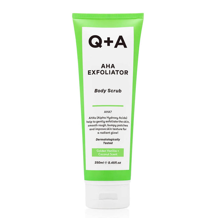 Q+A AHA Exfoliator Body Scrub - Evergreen Healthfoods