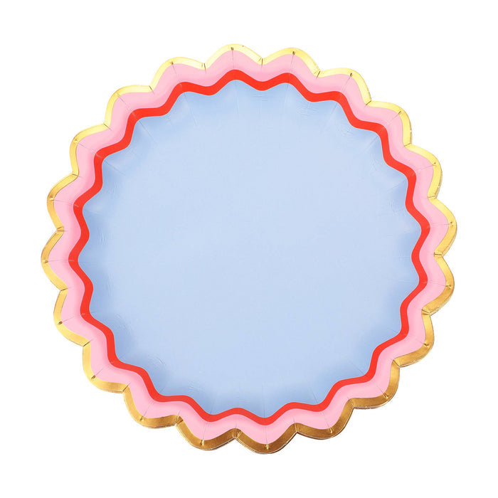 Rainbow Ric Rac Assorted Dessert Plate Set