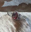 Red Rose Copper Dahlia Cuff by L Etcitty