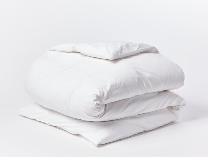 300 Thread Count Organic Percale Duvet Cover | Alpine White