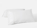 Lattice Organic Percale Pillowcases - Coyuchi | Alpine White