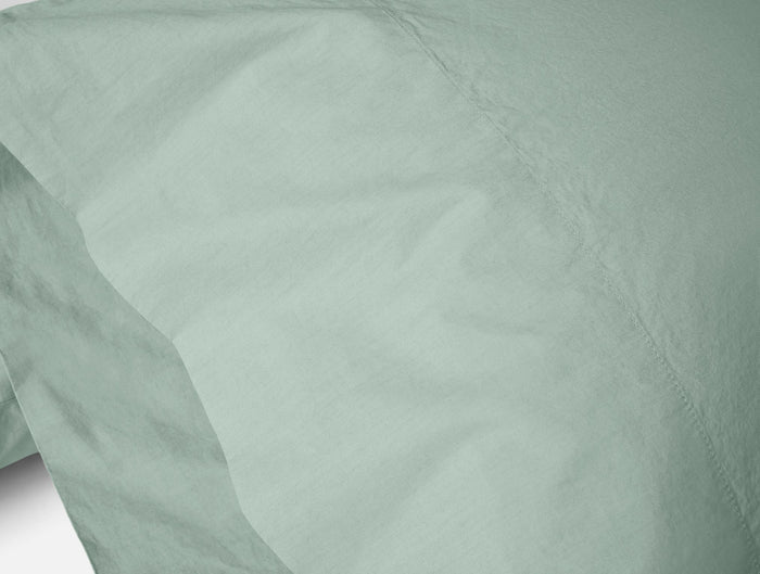 Refined Organic Percale Pillowcases - Coyuchi | Seafoam