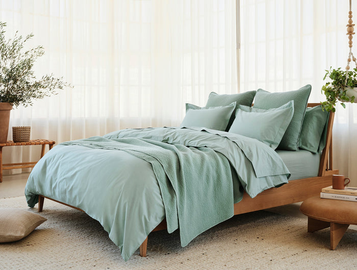 Refined Organic Percale Pillowcases - Coyuchi | Seafoam