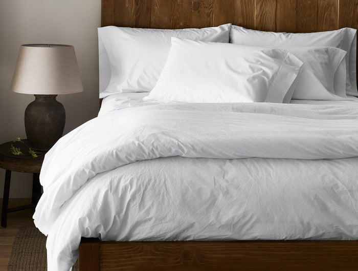 300 Thread Count Organic Percale Shams | Alpine White