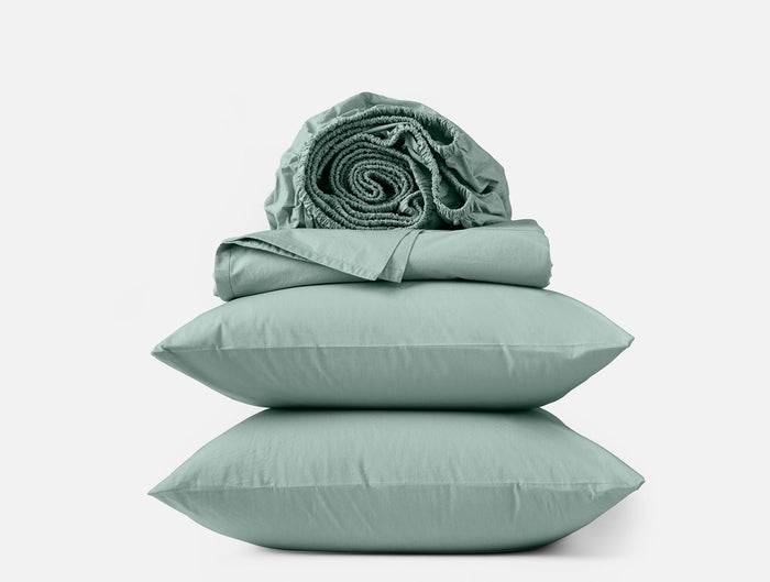 Refined Organic Percale Sheet Set - Coyuchi | Seafoam