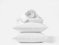 Floret Embroidered Organic Sheet Set - Coyuchi | Alpine White w/Stone