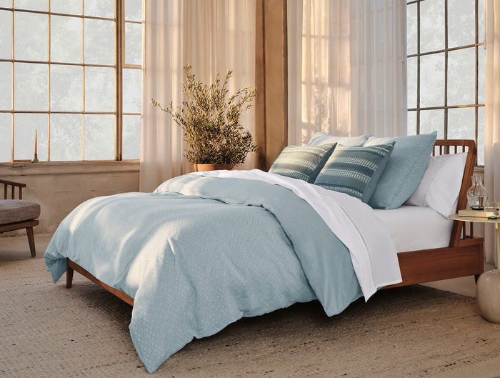 Refined Organic Percale Sheet Set - Coyuchi | Lattice Alpine White
