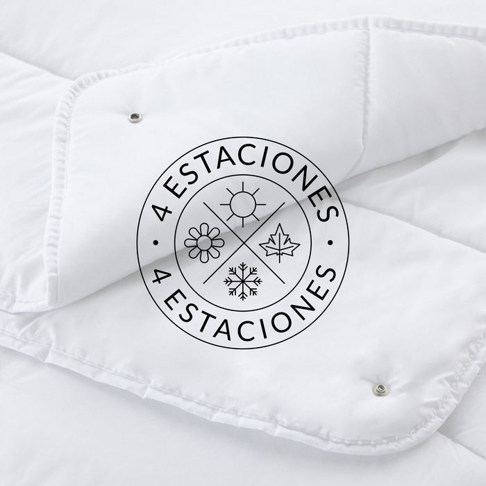 Relleno nórdico 4 estaciones 125+250 gr/m2  blanco con clips