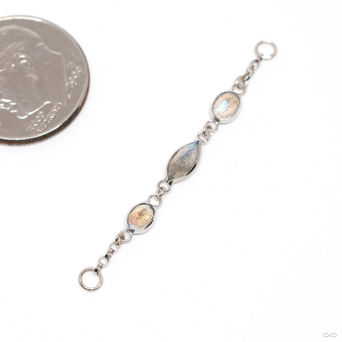 Marquise Amelia Chain in Gold from Hialeah in white gold with labradorite