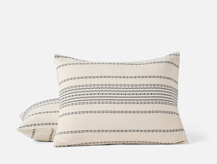 Rippled Stripe Organic Sham