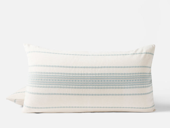 Rippled Stripe Organic Sham - Coyuchi | Undyed w/Surf