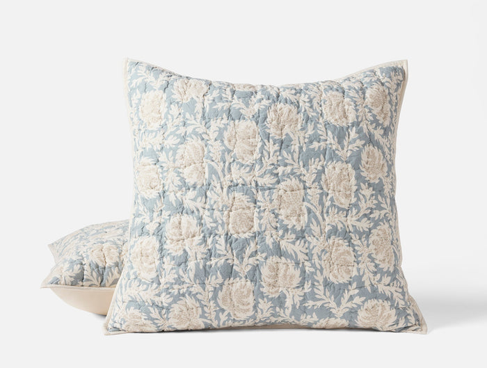 Robles Handstitched Organic Sham - Coyuchi | Tidal w/Khaki