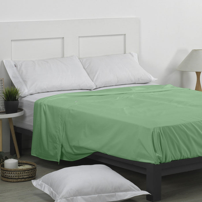 Sábana encimera 50/50 albahaca escena de cama