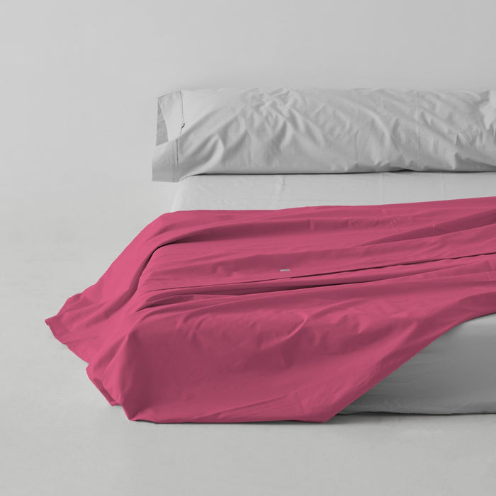Sábana encimera algodón poliéster chicle escena de cama
