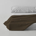 Sábana encimera algodón poliéster musgo escena de cama