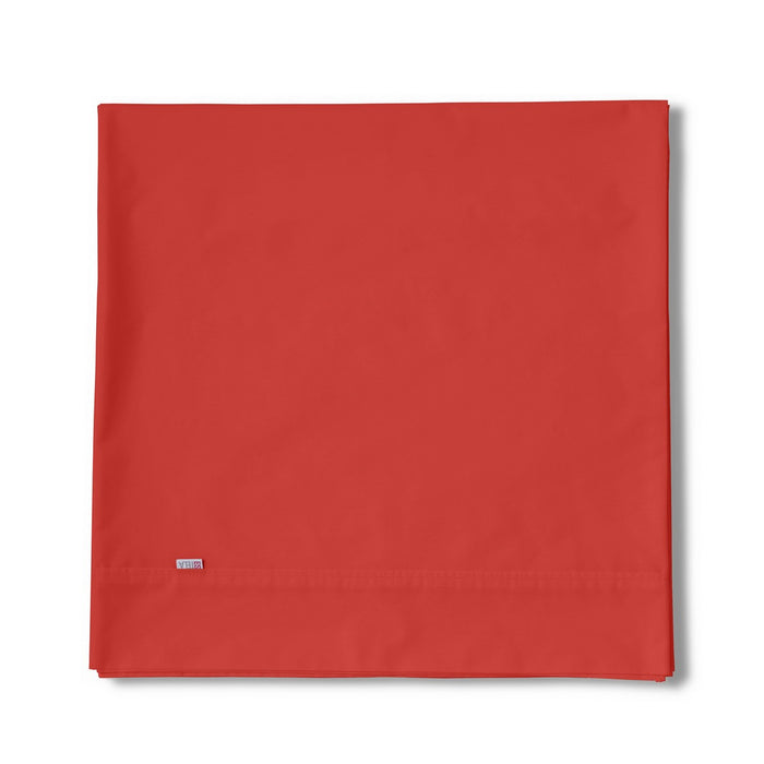 Sábana encimera 50/50 rojo amapola producto plegado