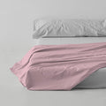 Sábana encimera algodón poliéster rosa escena de cama