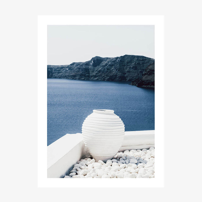Santorini Vase wall art print