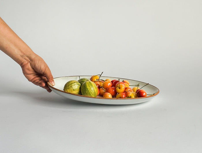 Sarah Kersten Studio Oval Serving Platter | Pacific White