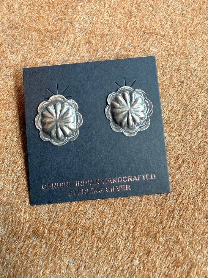 Scalloped Concho Studs by Joan Begay