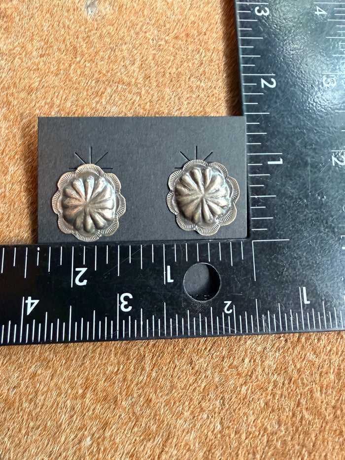 Scalloped Concho Studs by Joan Begay