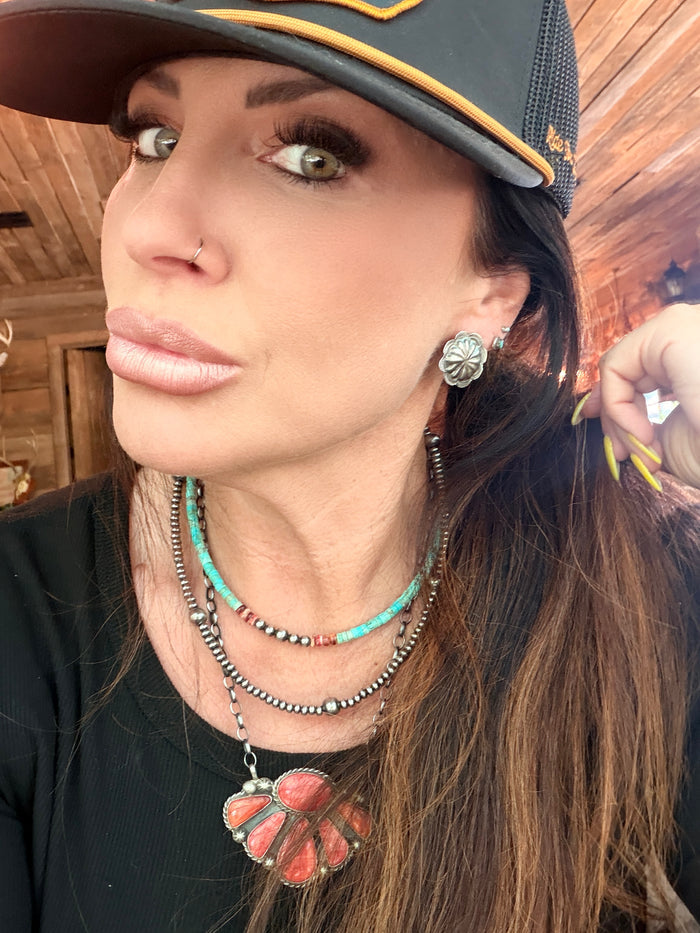 Scalloped Concho Studs by Joan Begay