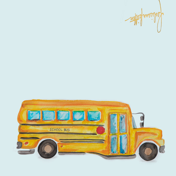 School Bus Notecards (set of 5)