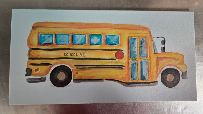 School Bus Notecards (set of 5)