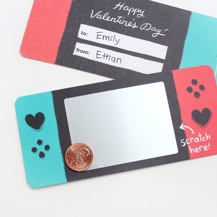 Scratch-off  Valentine Cards - Game On