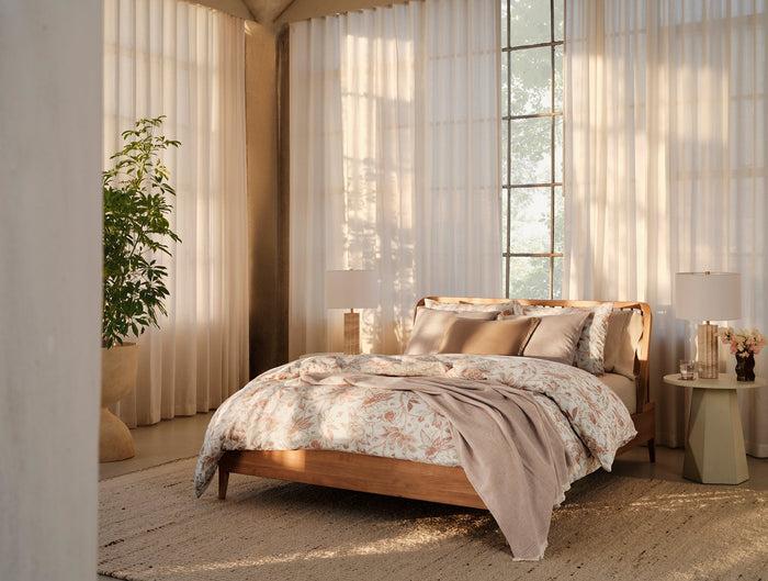 Sea Bloom Print Sham - Coyuchi | Natural w/Praline
