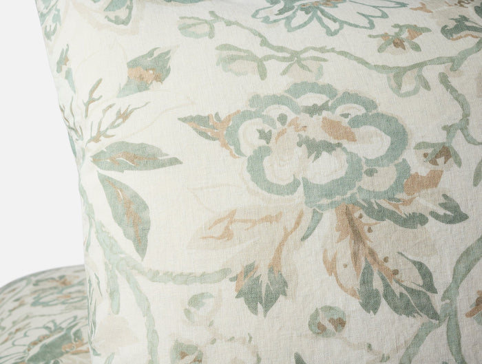 Sea Bloom Print Sham - Coyuchi | Natural w/Sage
