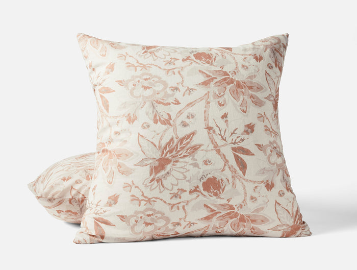 Sea Bloom Print Sham - Coyuchi | Natural w/Praline