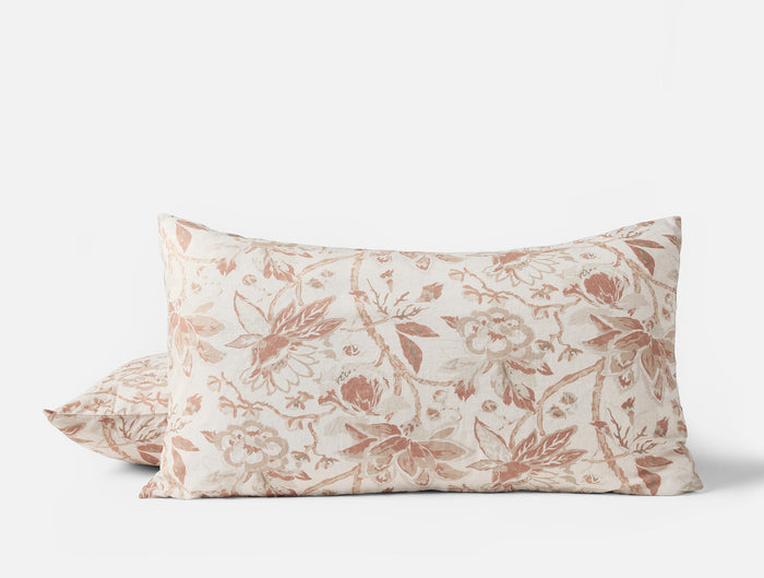 Sea Bloom Print Sham - Coyuchi | Natural w/Praline