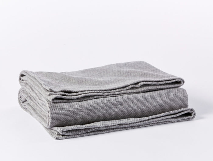 Sequoia Washable Organic Cotton & Wool Blanket | Gray