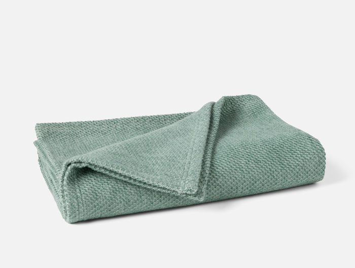 Sequoia Washable Organic Cotton & Wool Throw | Fern