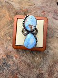 Sheila Becent Golden Hills Turquoise
Sterling Silver Ring Size 8