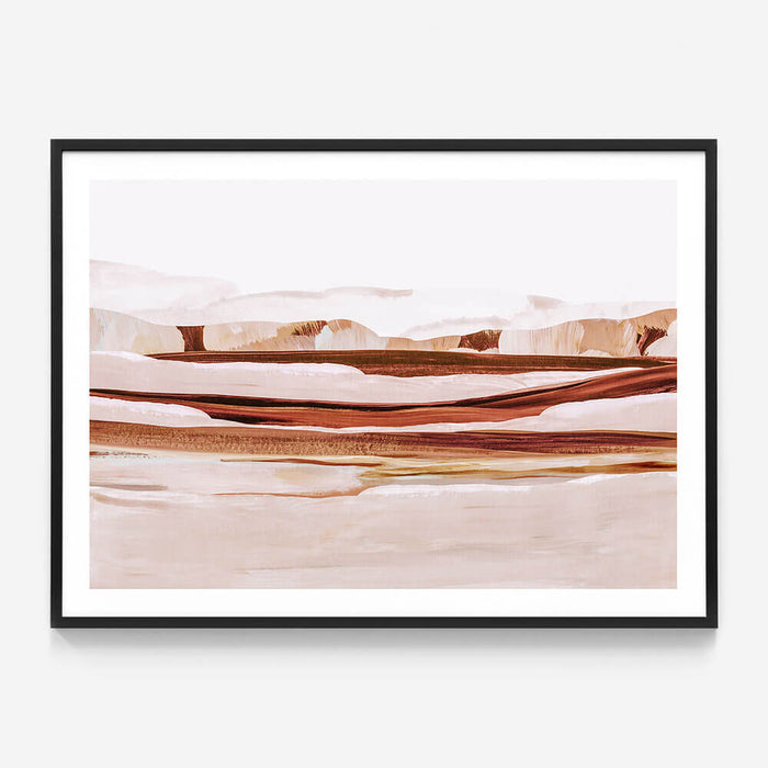 Sienna Landscape 2 wall art print in black frame