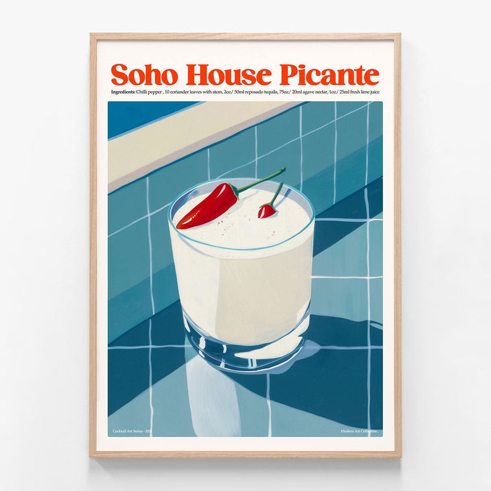 Soho House Picante oak framed print