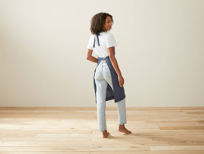 Sonoma Textured Organic Apron | Blue Jay