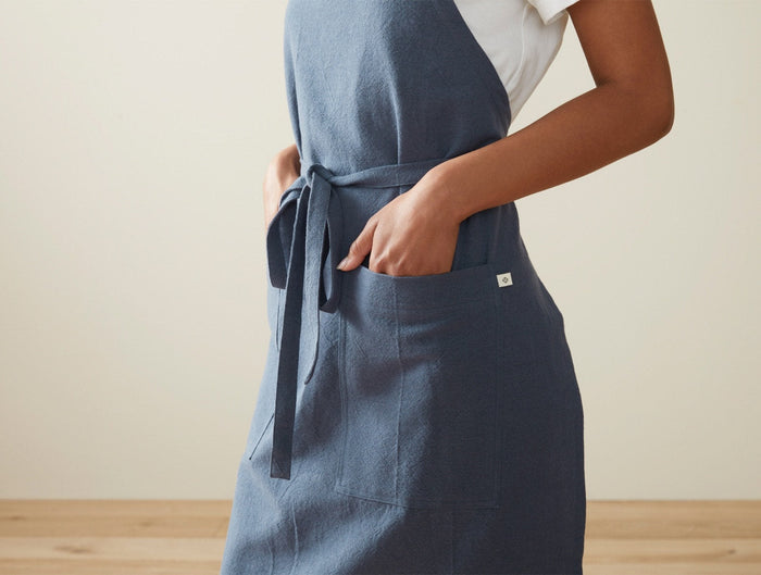 Sonoma Textured Organic Apron | Blue Jay