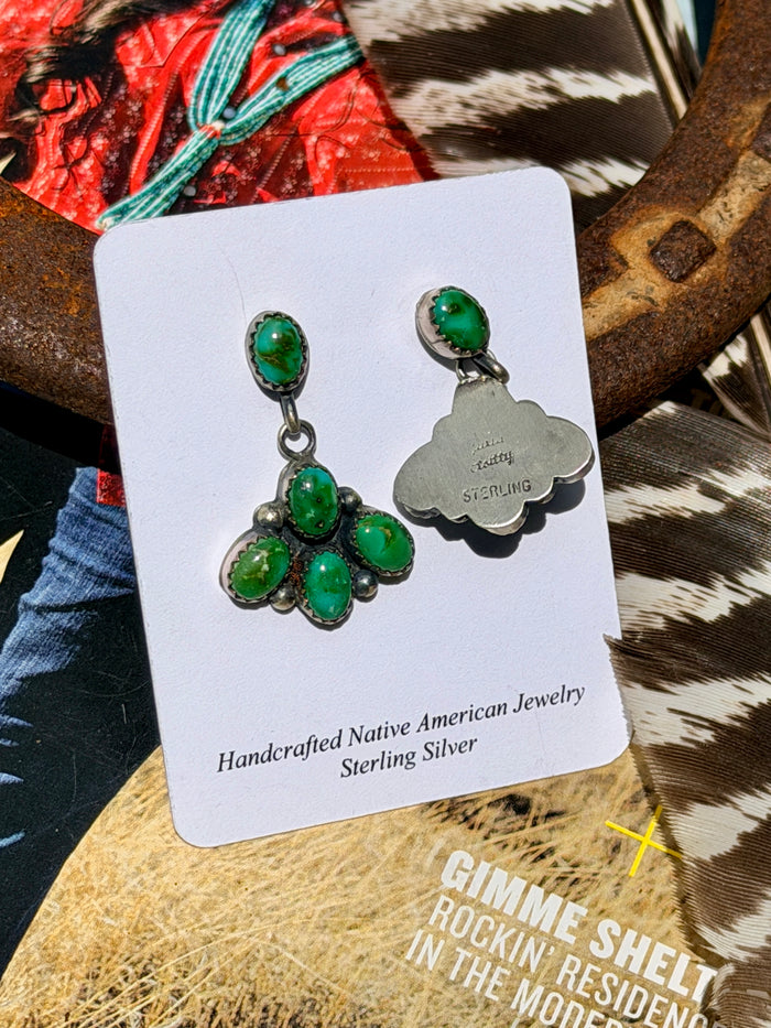 Sonoran Gold Drop Cluster Earrings by Julia Etsitty