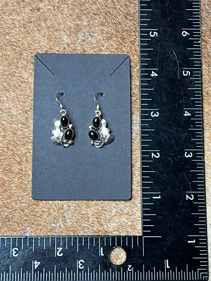 Sterling Silver and Black Onyx Earrings