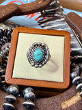 Sterling Silver and Turquoise Ring stamped B, size 7