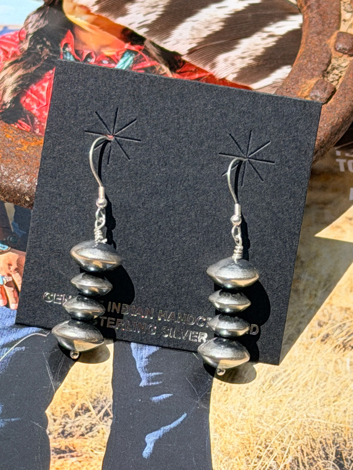 Sterling Silver Saucer Pearl Earrings