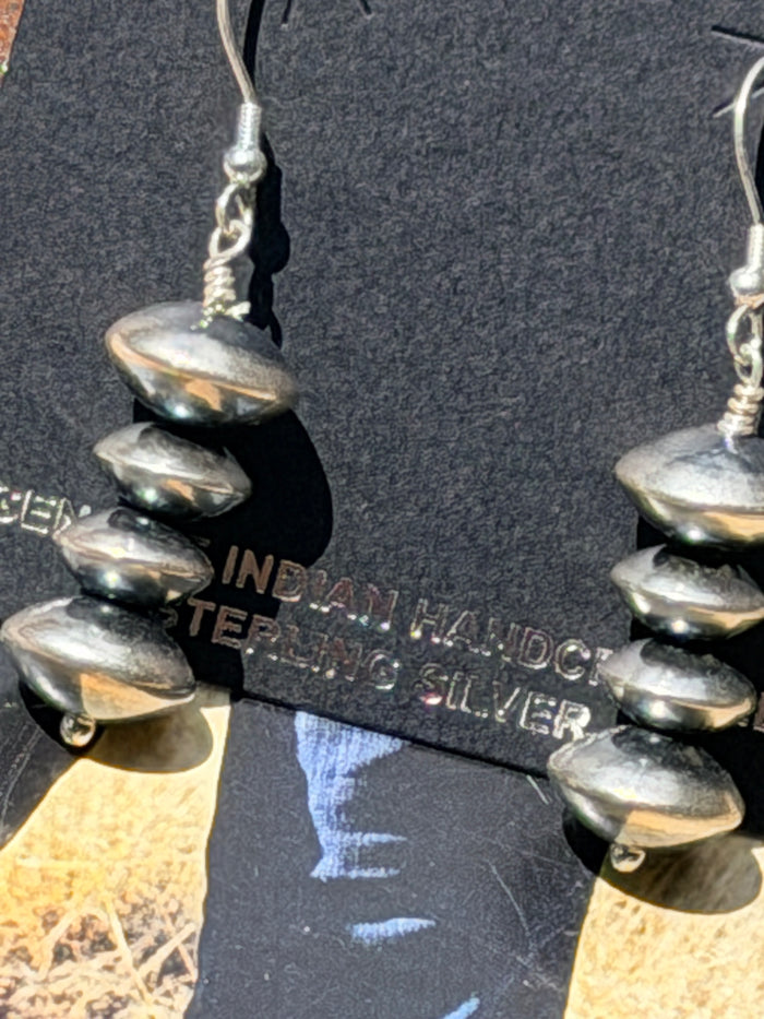 Sterling Silver Saucer Pearl Earrings