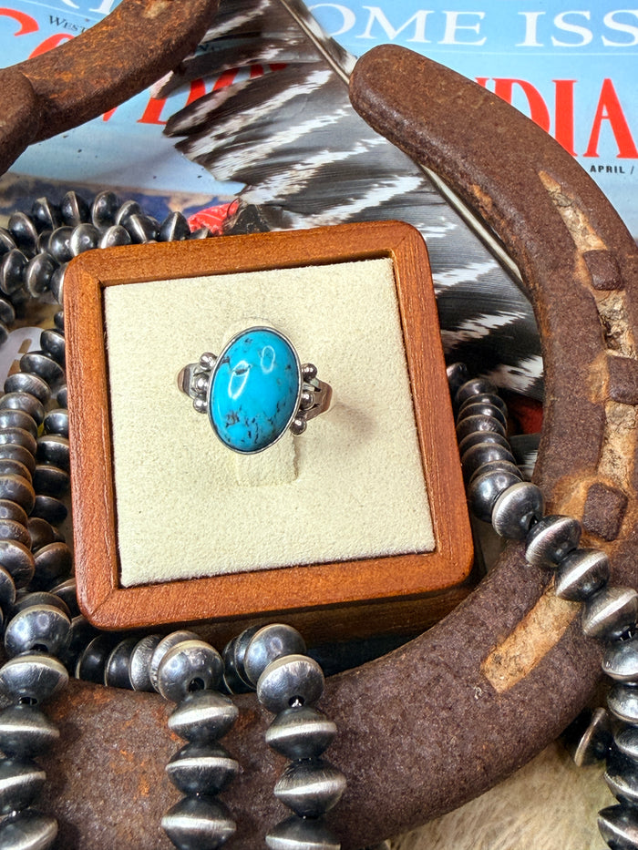 Sterling Silver Turquoise Ring By Jerryson Henio size 7