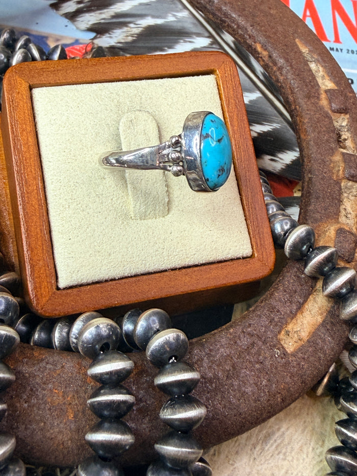 Sterling Silver Turquoise Ring By Jerryson Henio size 7
