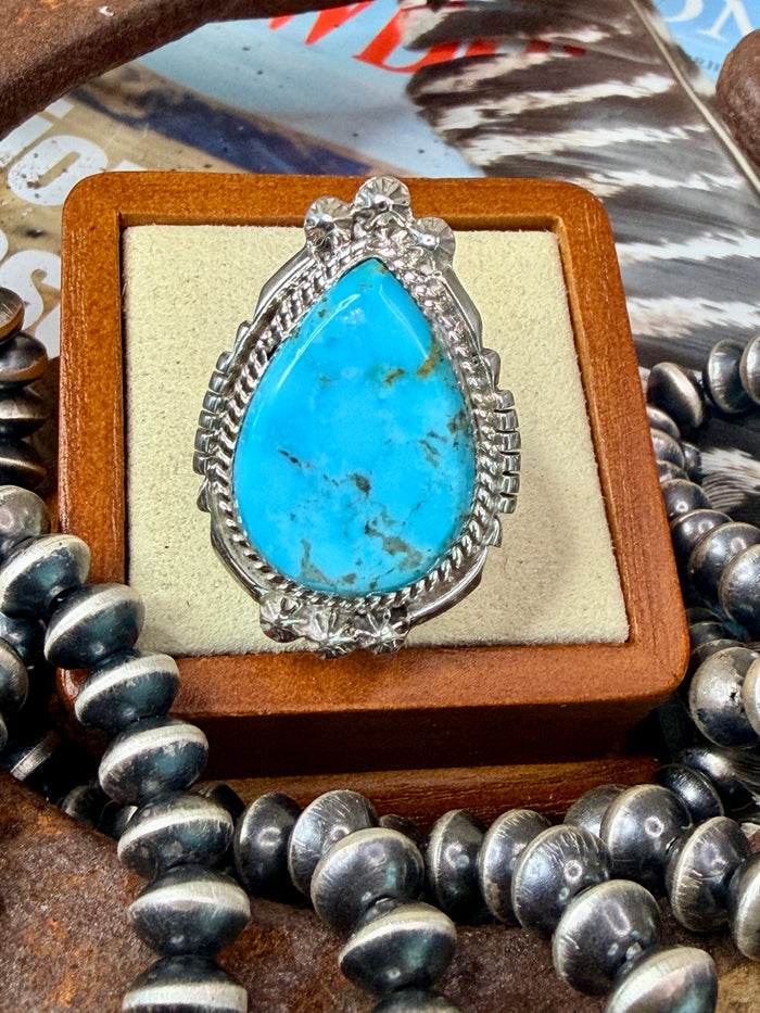 Sterling Silver Turquoise Ring size 6